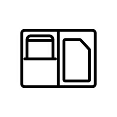 phone case wallet icon vector. phone case wallet sign. isolated contour symbol illustration