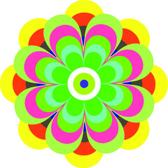 mosaic with contrasting colors