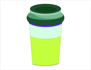 vector place for drinking coffee cup street