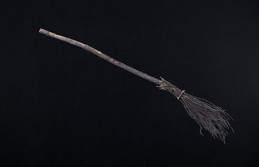 witch's broom isolated on black background