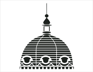 Simple mosque dome icon, simple mosque dome logo © Channel