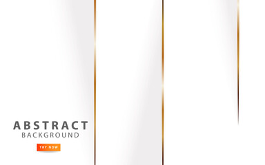 luxury white abstract background banner with golden line
