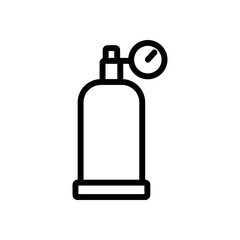 paintball smoking grenade icon vector. paintball smoking grenade sign. isolated contour symbol illustration