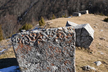 Medieval tombstones in necropolis found near Sarajevo