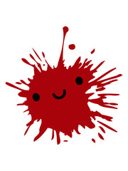 Süßer niedlicher Klecks Gesicht Verschmutzung