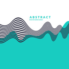 Abstract background with dynamic contrasting waves. Modern vector illustration.
