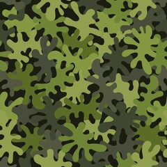 Digital camouflage seamless pattern. Abstract army or hunting masking ornament © Andrew