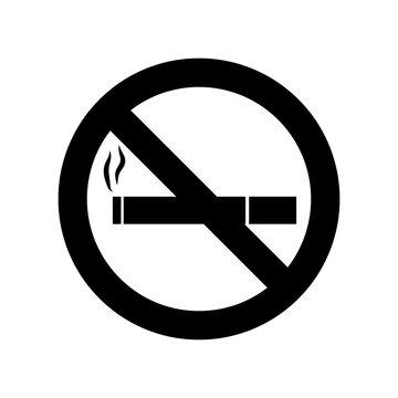 Vector no smoking sign. Smoking forbidden sign..