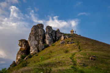 Dnister River Canyon. picturesque landscapes for recreation.
