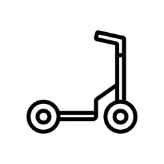 kick scooter electric vehicle icon vector. kick scooter electric vehicle sign. isolated contour symbol illustration