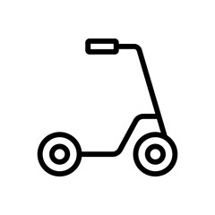 kick scooter city transport icon vector. kick scooter city transport sign. isolated contour symbol illustration