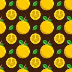 orange seamless pattern design. orange flat icon illustration