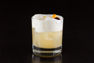 Sour alcoholic cocktail for the menu bar or restaurant