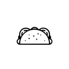 Fast food Taco icon, Label for menu design restaurant or cafe