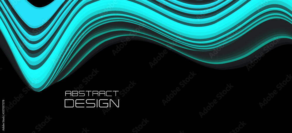 Poster Vector Modern abstract design background Flow motion