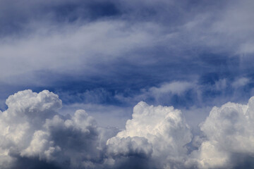 Dramatic dark clouds on sky