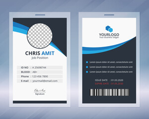 Business corporate office personal id card design template;