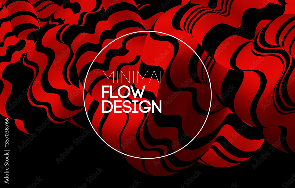 Poster Vector Modern abstract design background Flow motion