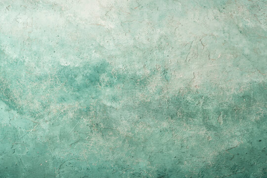 grungy stucco wall background painted with green and white