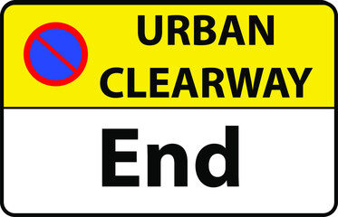 Fototapeta premium Urban clear way end sign