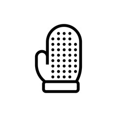 glove comb icon vector. glove comb sign. isolated contour symbol illustration