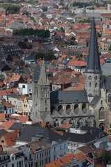 Obraz premium Amazing view from the Cathedral of Ghent Belgium