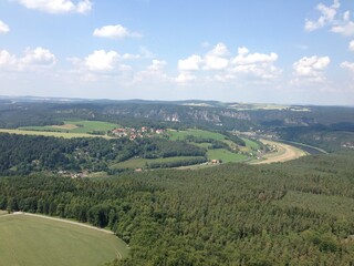 aerial view of a rural landscape