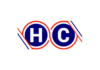 Initial Monogram Letter H C Logo Design Vector Template. HC Letter Logo Design