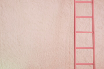 Fondo rosa con escalera rosa