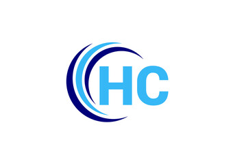 Initial Monogram Letter H C Logo Design Vector Template. HC Letter Logo Design