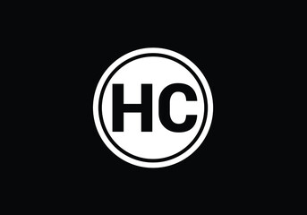 Initial Monogram Letter H C Logo Design Vector Template. HC Letter Logo Design