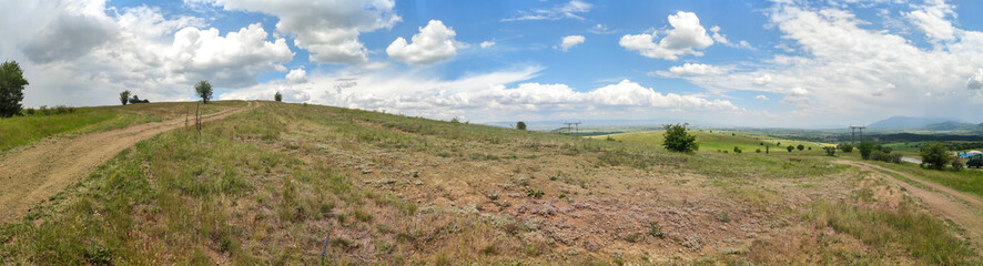 Panoramic landscape of Lyulin Mountain, Bulgaria