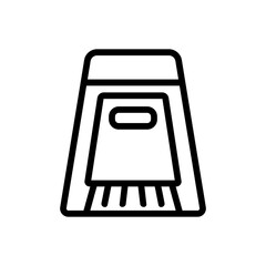 dustpan and brush for purity room icon vector. dustpan and brush for purity room sign. isolated contour symbol illustration