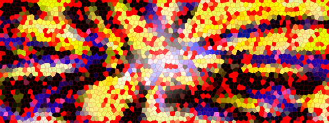 Colorful modern geometric mosaic for banner concept