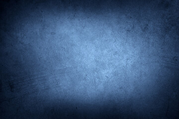 Obraz na płótnie Canvas Blue concrete wall textured background. Dark edges