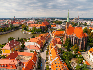 Fototapeta na wymiar Wroclaw aerial view