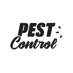 Pest Control Logo Text, Bug Exterminator Branding Vector Illustration Background