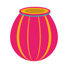 indian lamp color decoration icon