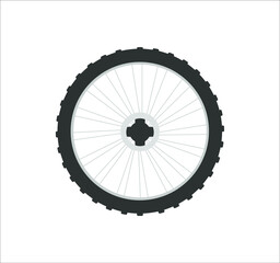 mountain bike wheel. illustration for web and mobile design.