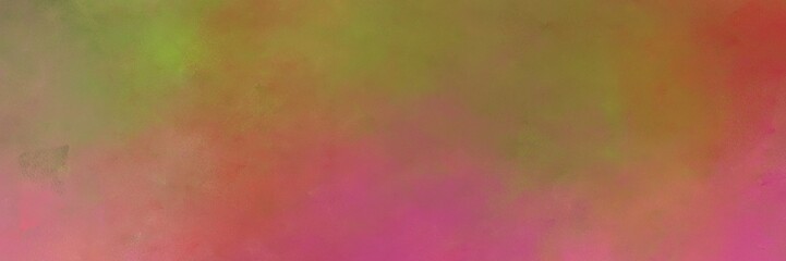 Fototapeta na wymiar beautiful abstract painting background graphic with pastel brown, pale violet red and yellow green colors and space for text or image. can be used as header or banner