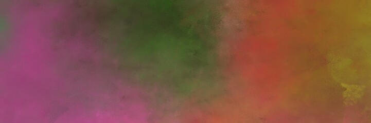 Fototapeta na wymiar beautiful abstract painting background graphic with pastel brown, brown and dark olive green colors and space for text or image. can be used as horizontal header or banner orientation