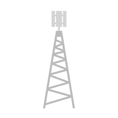 5G antenna tower flat vector illustration. Telecommunication technology.