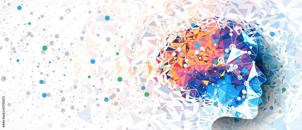 Poster Conceptual technology illustration of artificial intelligence