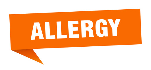 allergy banner. allergy speech bubble. allergy sign