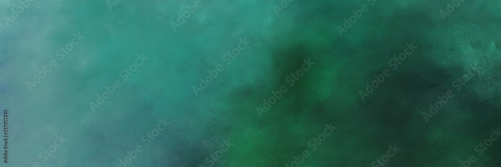Fototapete beautiful abstract painting background texture with sea green, cadet blue and dark slate gray colors
