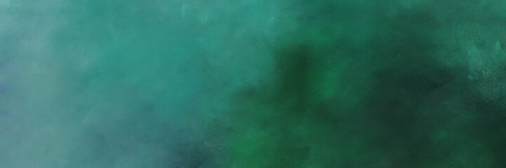 beautiful abstract painting background texture with sea green, cadet blue and dark slate gray colors and space for text or image. can be used as horizontal background texture