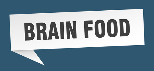 brain food banner. brain food speech bubble. brain food sign