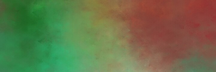 Fototapeta na wymiar beautiful abstract painting background graphic with pastel brown, sea green and medium sea green colors and space for text or image. can be used as horizontal background graphic