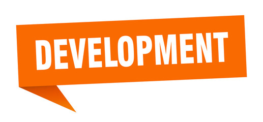 development banner. development speech bubble. development sign