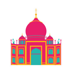 taj mahal mosque temple icon